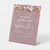 オフェリアコテージコーレダスティピンクフローラオープンバー 台座サイン (正面)