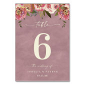 オフェリアコテージコーレダスティピンク結婚フローラ テーブルナンバー (正面)