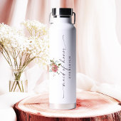 オフェリアシック埃っぽいピンクフローラメイド・オブ・オーナー（花嫁付き添い人） ウォーターボトル