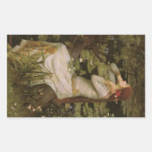 オフェリアバイザポンドバイジョンウィリアムウォーターハウス 長方形シール (正面)