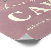 オフェリアピンクのフローラはケーキのサイン結婚を持っている ポスター (角)