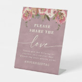 オフェリアピンクフローラ共有ザラブフォトハッシュタグ 台座サイン (正面)