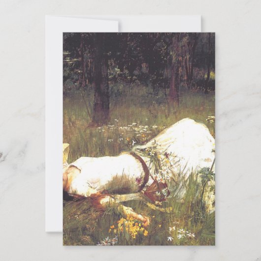 オフェリア1889バイジョンウィリアム・ウォーターハウス 招待状 (正面)