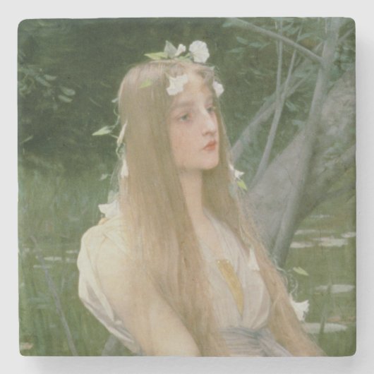 オフェリア(キャンバスの油) ストーンコースター (正面)