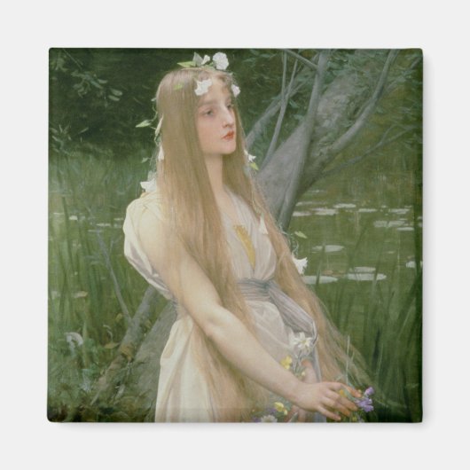 オフェリア(油オン・キャンバス) マグネット (正面)