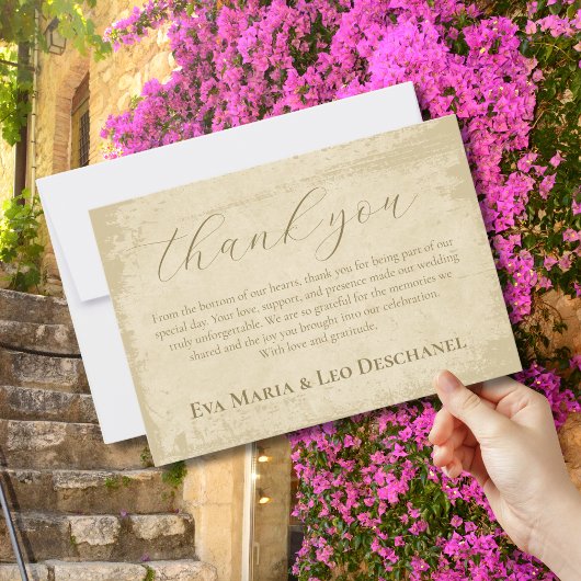 オフエレガントホワイトエグランジッジ サンキューカード