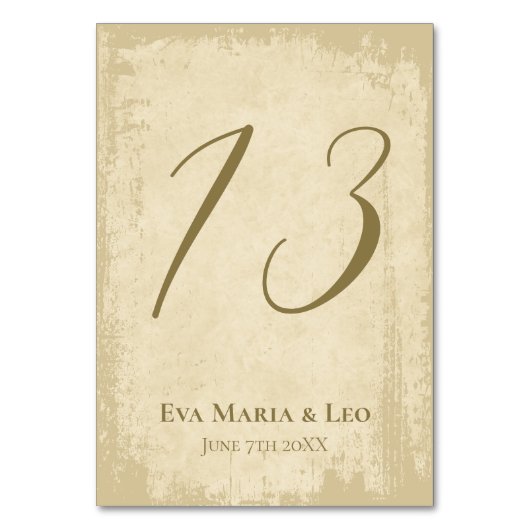 オフエレガントホワイトエグランジッジ テーブルナンバー (正面)