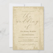 オフエレガントホワイトエグランジッ結婚ジ 招待状 (正面)