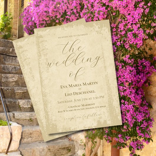 オフエレガントホワイトエグランジッ結婚ジ 招待状