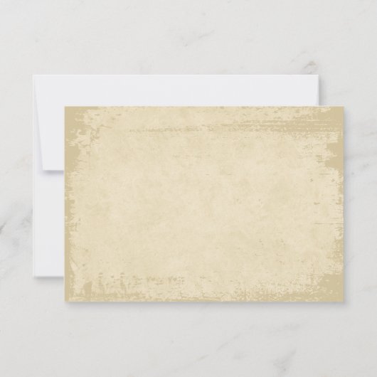 オフエレガントホワイトエッジグランジウェディングRSVPカード 出欠カード (裏面)