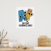 オフォントグッドおもしろいサキタイププン ポスター (キッチン)