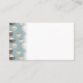 オフカップクリームカフェインラバーパステルブルーブラウン プレイスカード (正面)