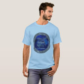 オフグリッドの太平洋の島のクジラ・カメ Tシャツ (正面フル)