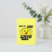 オフグリッド かわいい 太陽 デザイン ソーラー発電 名刺 (スタンド正面)