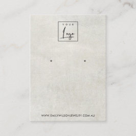 オフグレーコンクリートスタッドイヤリングディスプレイカード 名刺