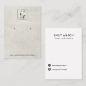 オフグレーコンクリートスタッドイヤリングディスプレイカード 名刺 (正面/裏面)