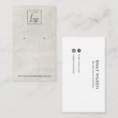オフグレーコンクリートスタッドイヤリングディスプレイカード 名刺 (正面/裏面)