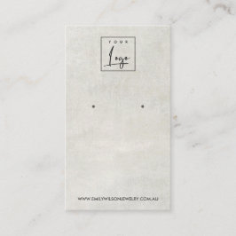 オフグレーコンクリートスタッドイヤリングディスプレイカード 名刺