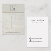 オフグレーコンクリートヘアクリップ表示カード 名刺 (正面/裏面)