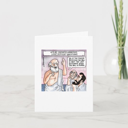 オフサイドルールを説明するソクラテス カード (正面)