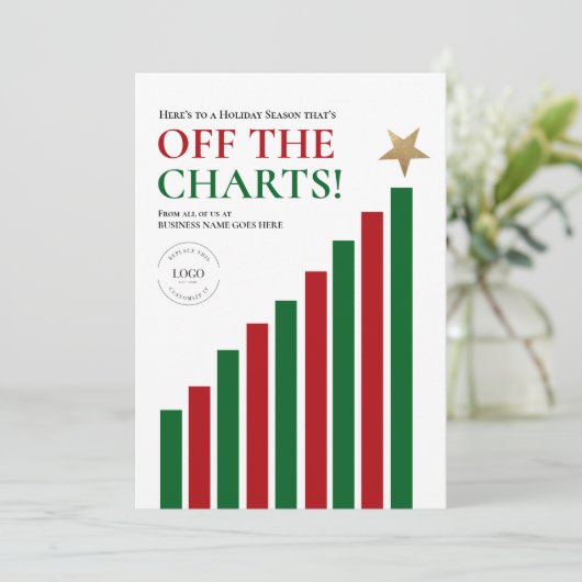 オフザグラフホリデー企業のカスタム シーズンカード (スタンド正面)