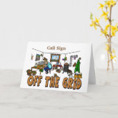 オフザグリッドハム無線オペレーター誕生日カード カード (黄色い花)