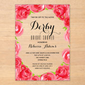 オフザディザーダービーブライダルシャワー アクリル招待状 (正面)