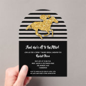 オフザディザーダービーホースブライダルシャワー アクリル招待状 (インサイチュ (ポータブル))