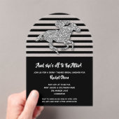 オフザディスタンドダービーシルバーホースブライダルシャワー アクリル招待状 (インサイチュ (ポータブル))