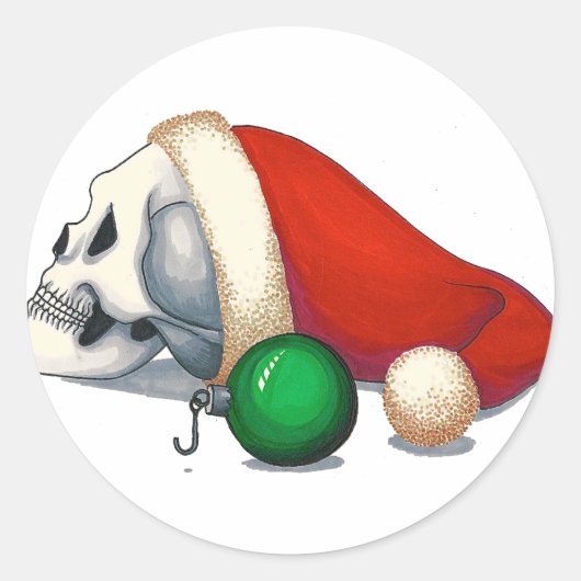 オフザフックホリデーカード ラウンドシール (正面)