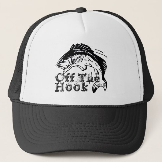 オフザフック魚釣りトラック帽 キャップ (正面)