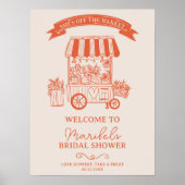 オフザマーケットのオレンジ色の落書きブライダル ポスター (正面)