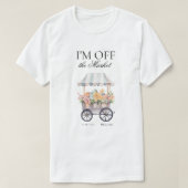 オフザマーケットウォーターカラーフラワーカート婚約 Tシャツ (デザイン正面)