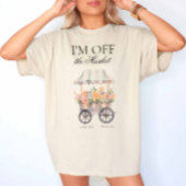 オフザマーケットウォーターカラーフラワーカート婚約 Tシャツ