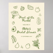 オフザマーケットグリーンブライダルシャワー歓迎 ポスター (正面)