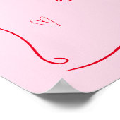 オフザマーケットピンク&レッドブライダルシャワーへようこそ ポスター (角)