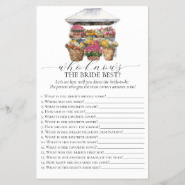 オフザマーケットフローラショップブライダルシャワーゲーム チラシ