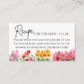 オフザマーケットフローラショップブライダルシャワーレシピ エンクロージャーカード (正面)