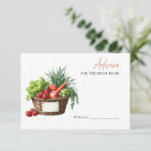 オフザマーケットブライダルシャワーアドバイスのための花嫁 招待状 (スタンド正面)
