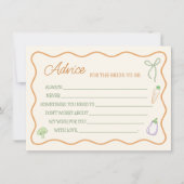 オフザマーケットブライダルシャワーアドバイスカード 招待状 (正面)