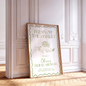 オフザマーケットブライダルシャワーウェルカムサイン24x36" ポスター