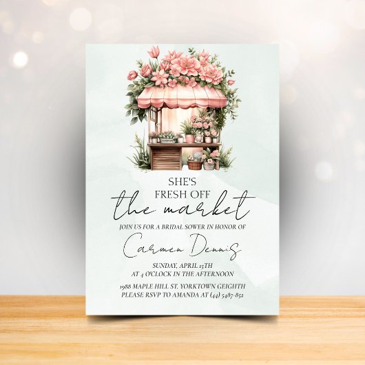 オフザマーケットブライダルシャワーファーマーズマーケット 招待状