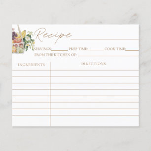 オフザマーケットブライダルシャワーレシピカード