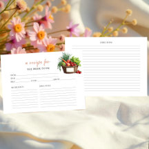 オフザマーケットブライダルシャワーレシピカード