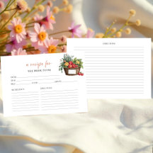 オフザマーケットブライダルシャワーレシピカード