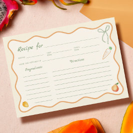 オフザマーケットブライダルシャワーレシピカード 招待状