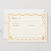 オフザマーケットブライダルシャワーレシピカード 招待状 (正面)