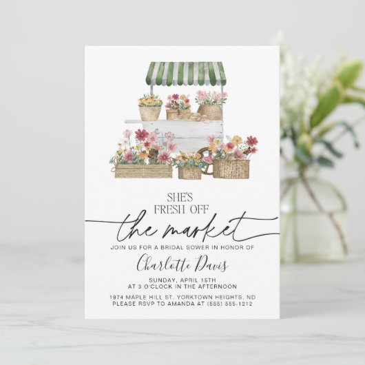 オフザマーケットブライダルシャワー招待農家 招待状 (スタンド正面)
