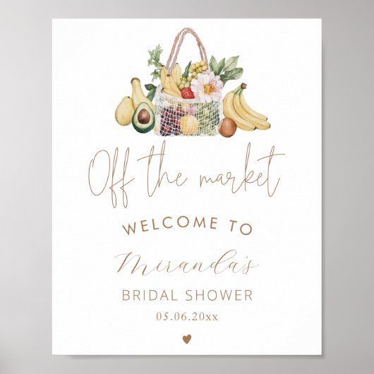 オフザマーケットブライダルシャワー歓迎 ポスター (正面)