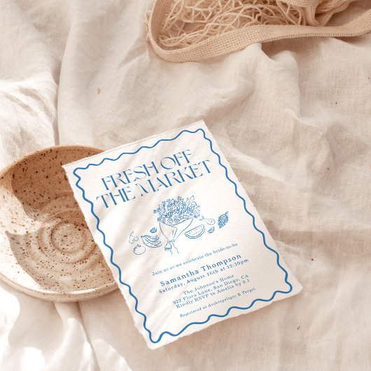 オフザマーケットブライダルシャワー、ファーマーズマーケット 招待状